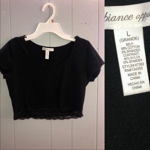 Black Ambiance apparel crop top size L